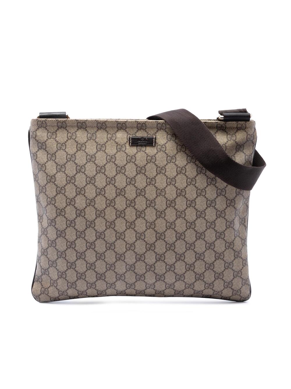 Gucci Zip Top Messenger Bag Gg Coated #367905G75B